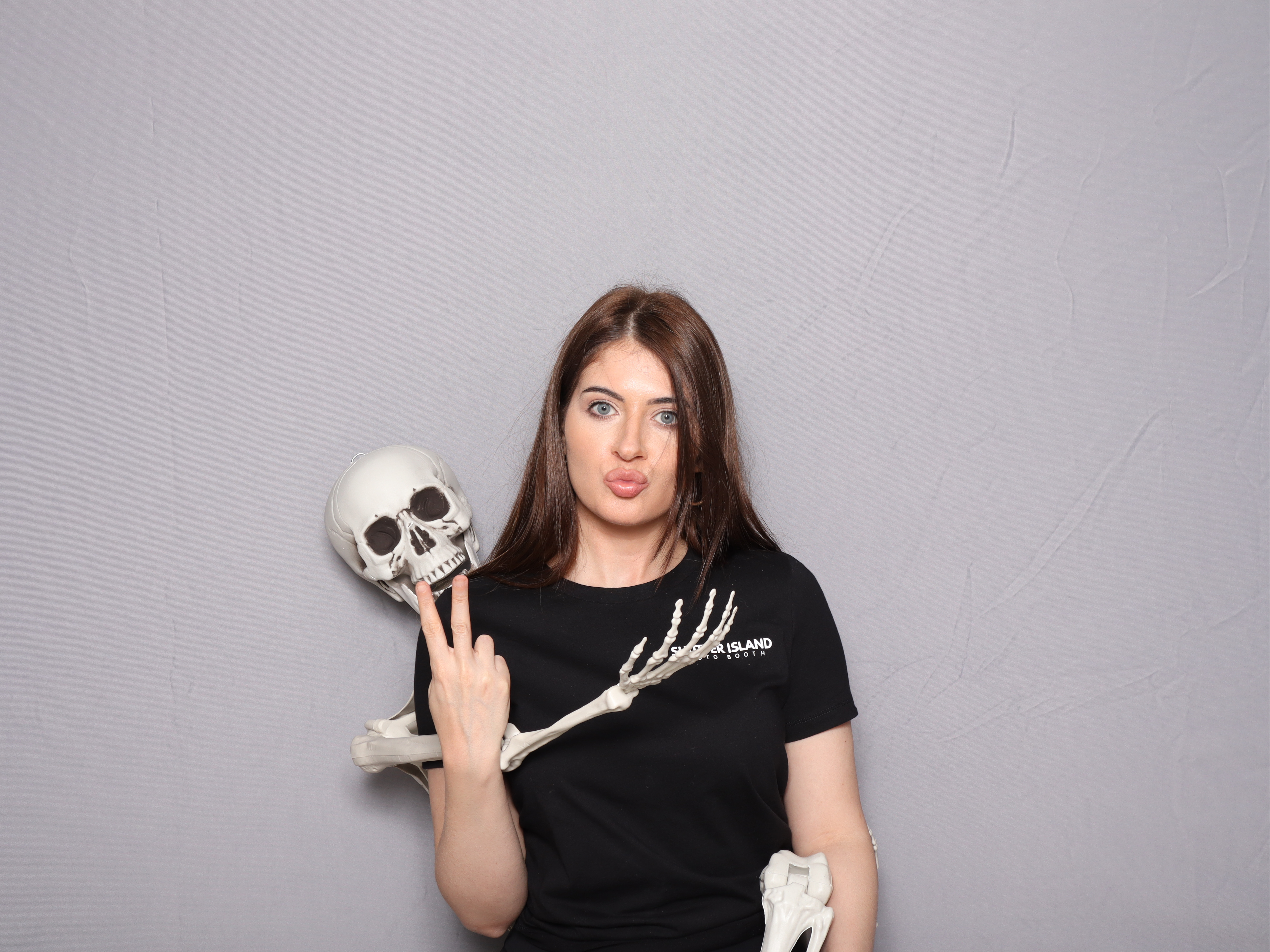 Grey backdrop