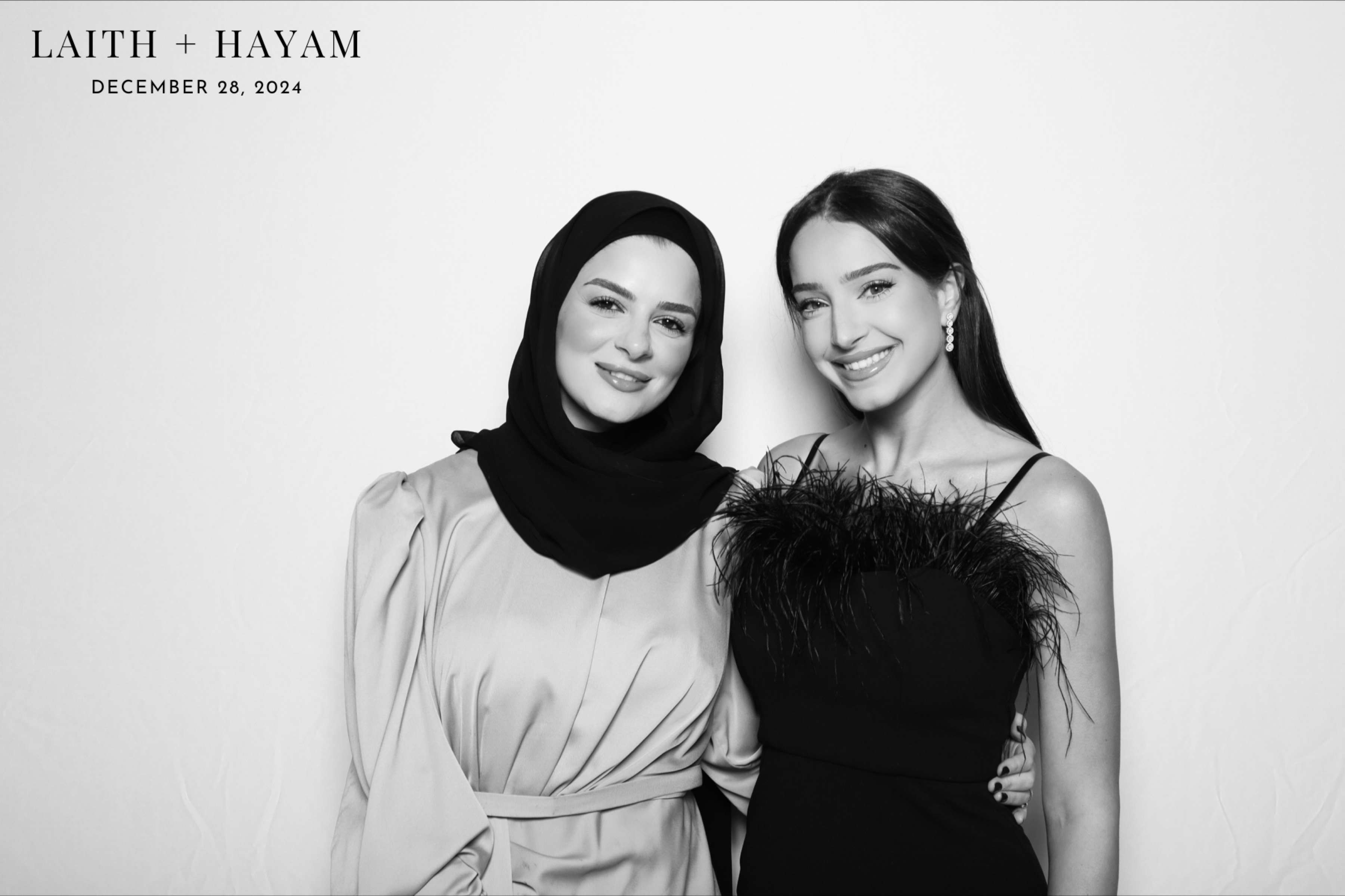 Laith and Hayam glam booth photo