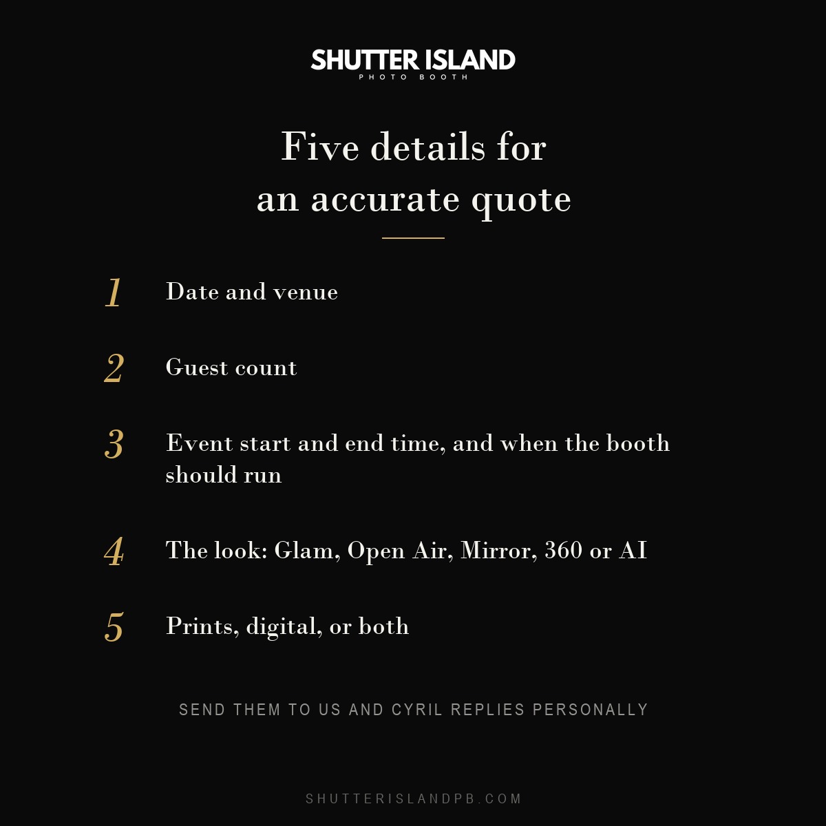Five details needed for an accurate photo booth quote in Houston